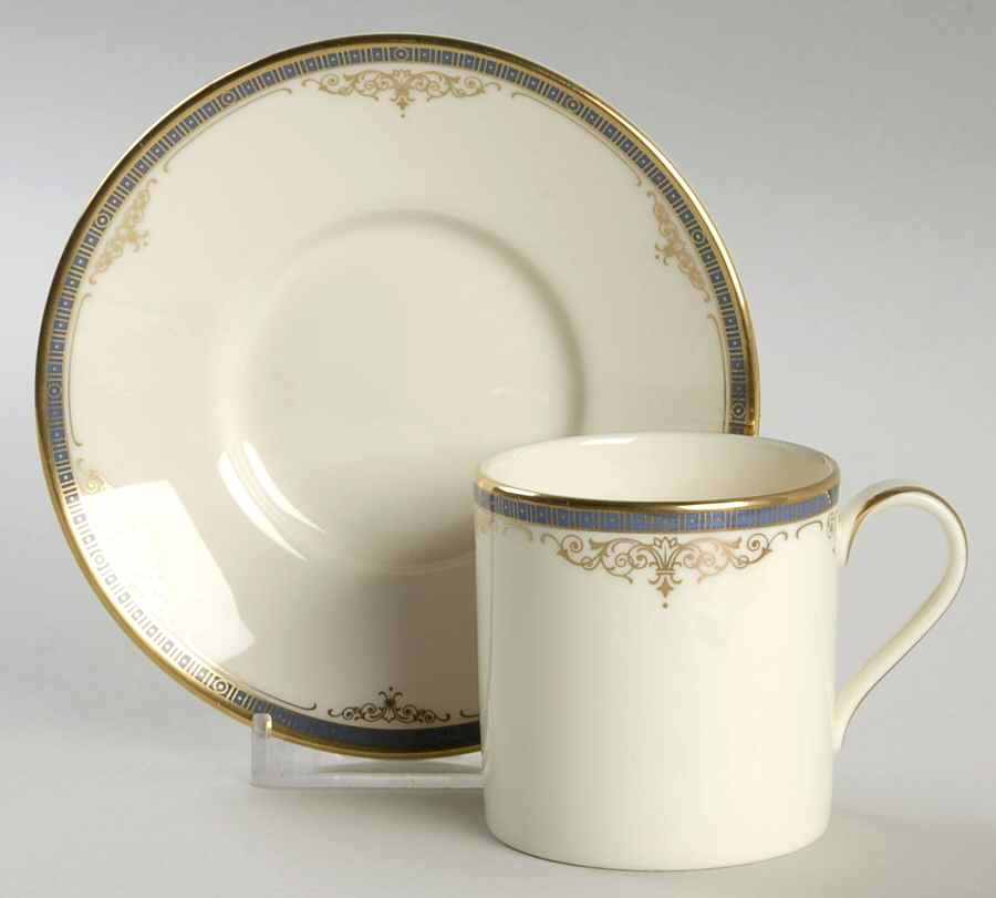 Marlborough Flat Demitasse Cup & Saucer Set by Minton-1