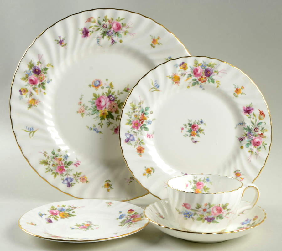 Marlow (Newer, Wreath Backstamp) 5 Piece Place Setting by Minton-1