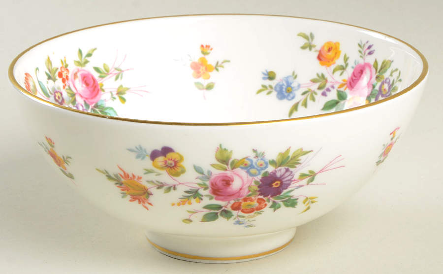 Marlow (Newer, Wreath Backstamp) Cranberry Bowl by Minton-1