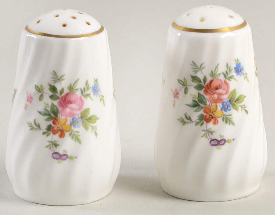 Marlow (Newer, Wreath Backstamp) Salt & Pepper Set by Minton-1