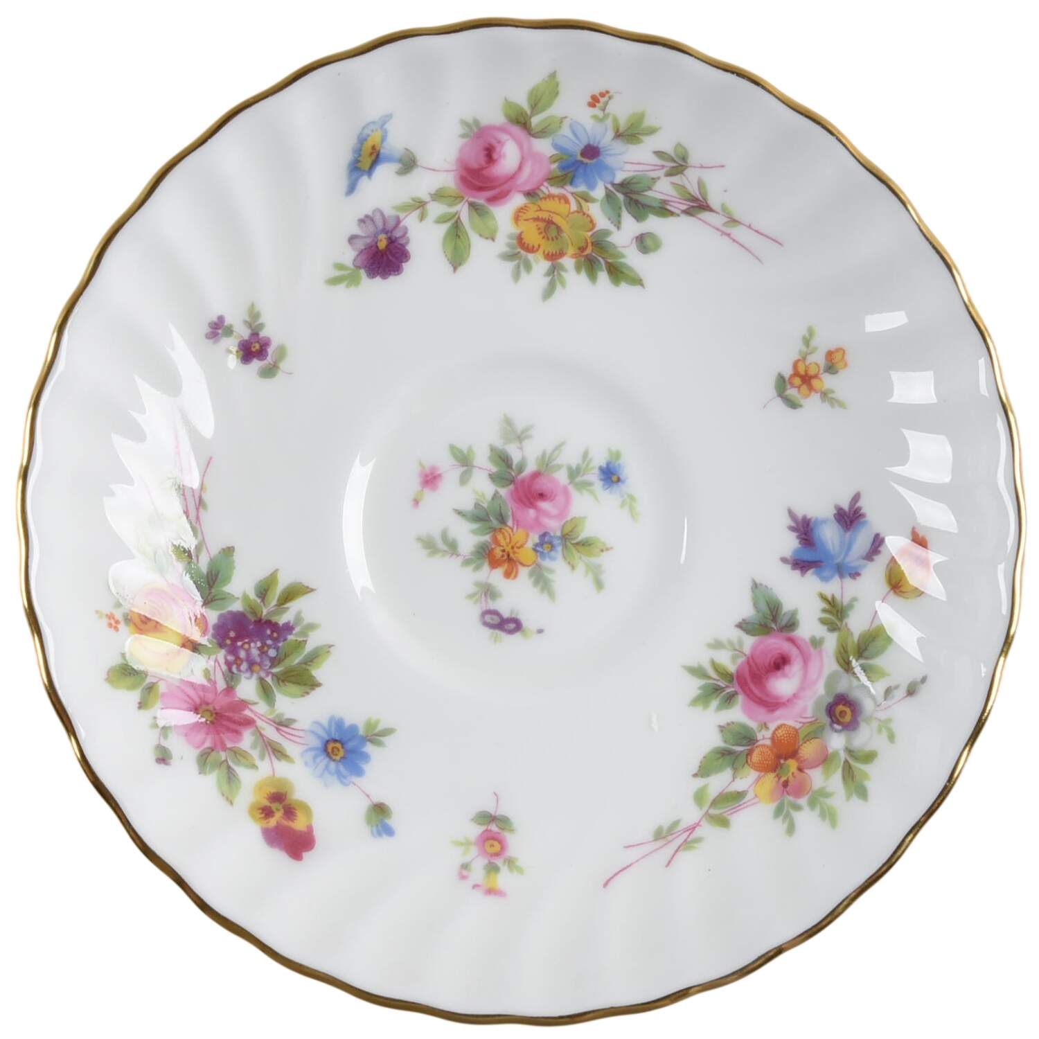 Marlow (Newer, Wreath Backstamp) Saucer by Minton-1
