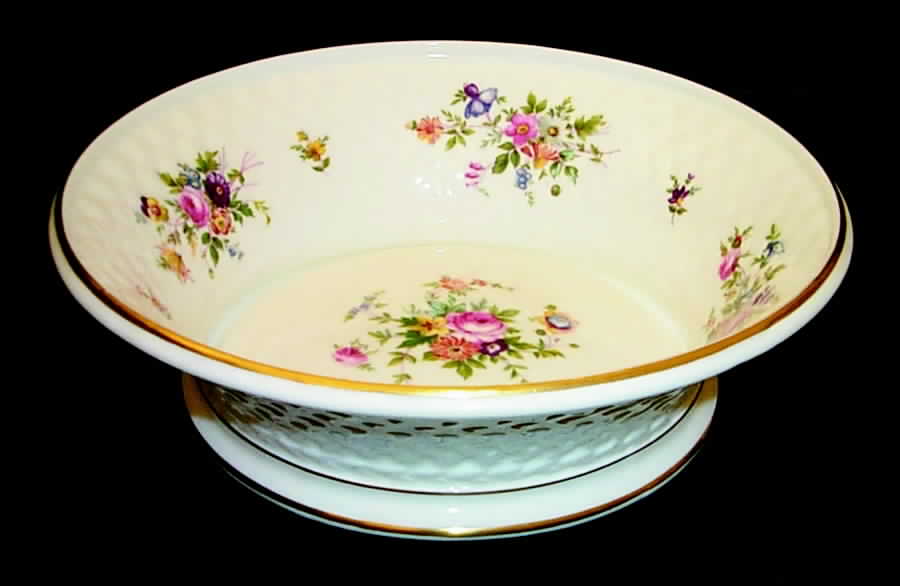 Marlow (Newer, Wreath Backstamp) Basket Bowl by Minton-1