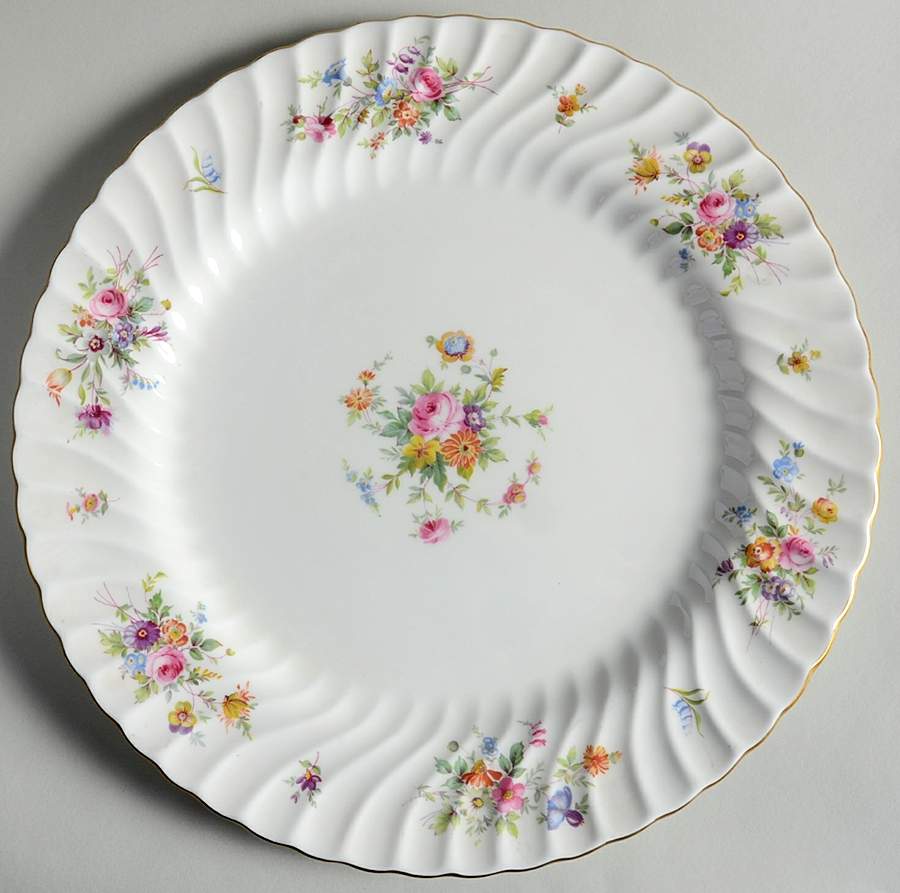 Marlow (Newer, Wreath Backstamp) 12" Chop Plate (Round Platter) by Minton-1