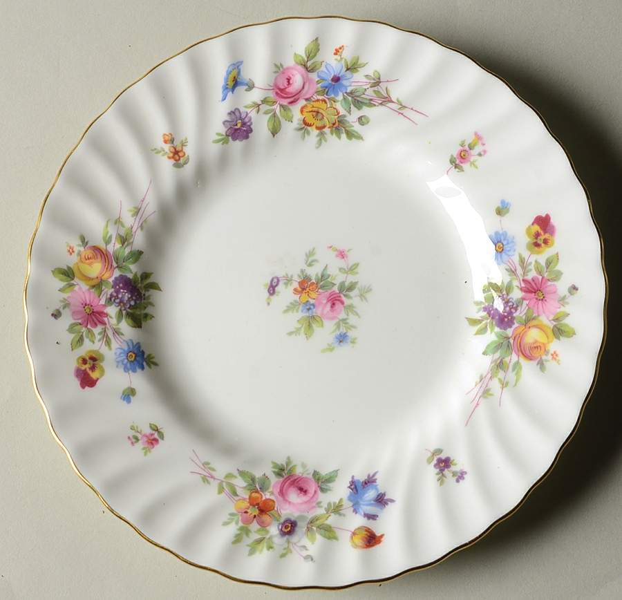 Marlow (Newer, Wreath Backstamp) Dessert/Pie Plate by Minton-1