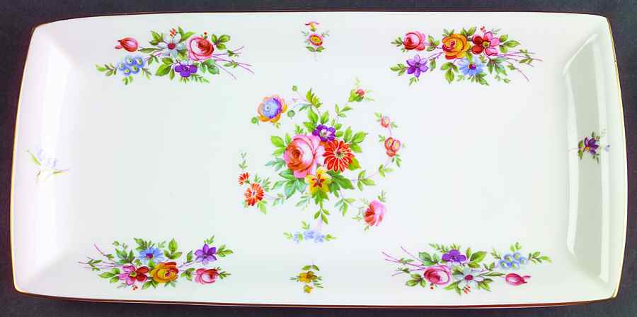 Marlow (Newer, Wreath Backstamp) Large Sandwich Tray by Minton-1