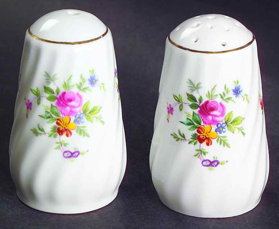 Marlow (Newer, Wreath Backstamp) Salt & Pepper Set by Minton-1
