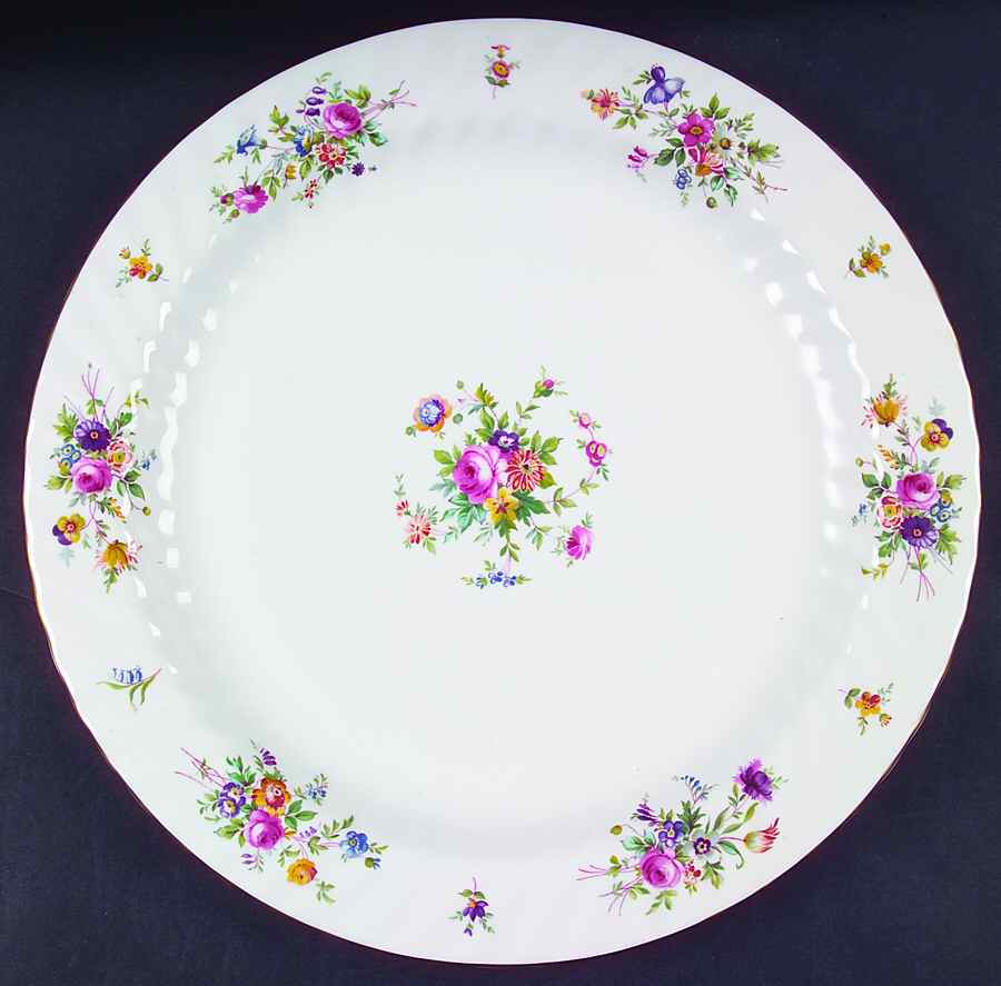 Marlow (Newer, Wreath Backstamp) 13" Chop Plate (Round Platter) by Minton-1