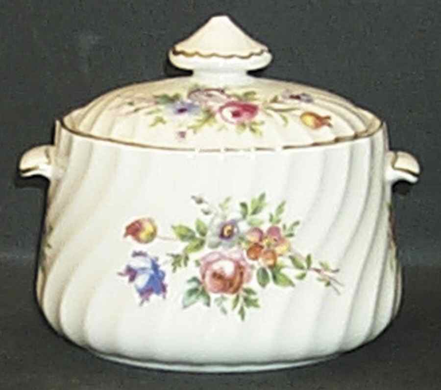 Marlow (Newer, Wreath Backstamp) Sugar Bowl & Lid by Minton-1