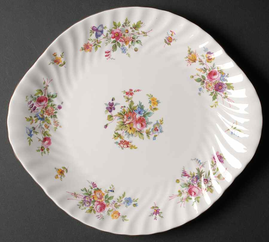 Marlow (Newer, Wreath Backstamp) Handled Cake Plate by Minton-1