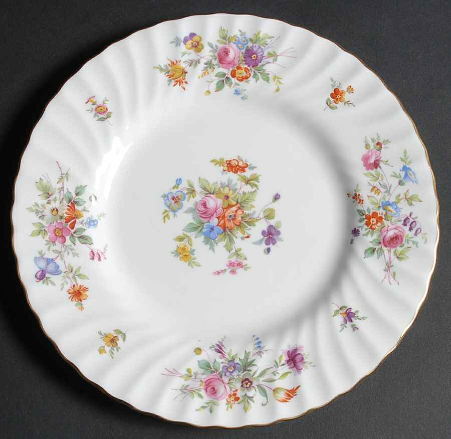 Marlow (Newer, Wreath Backstamp) Luncheon Plate by Minton-1
