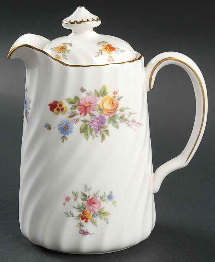 Marlow (Newer, Wreath Backstamp) Hot Water Jug & Lid by Minton-1