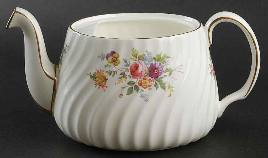 Marlow (Newer, Wreath Backstamp) Small Teapot No Lid by Minton-1