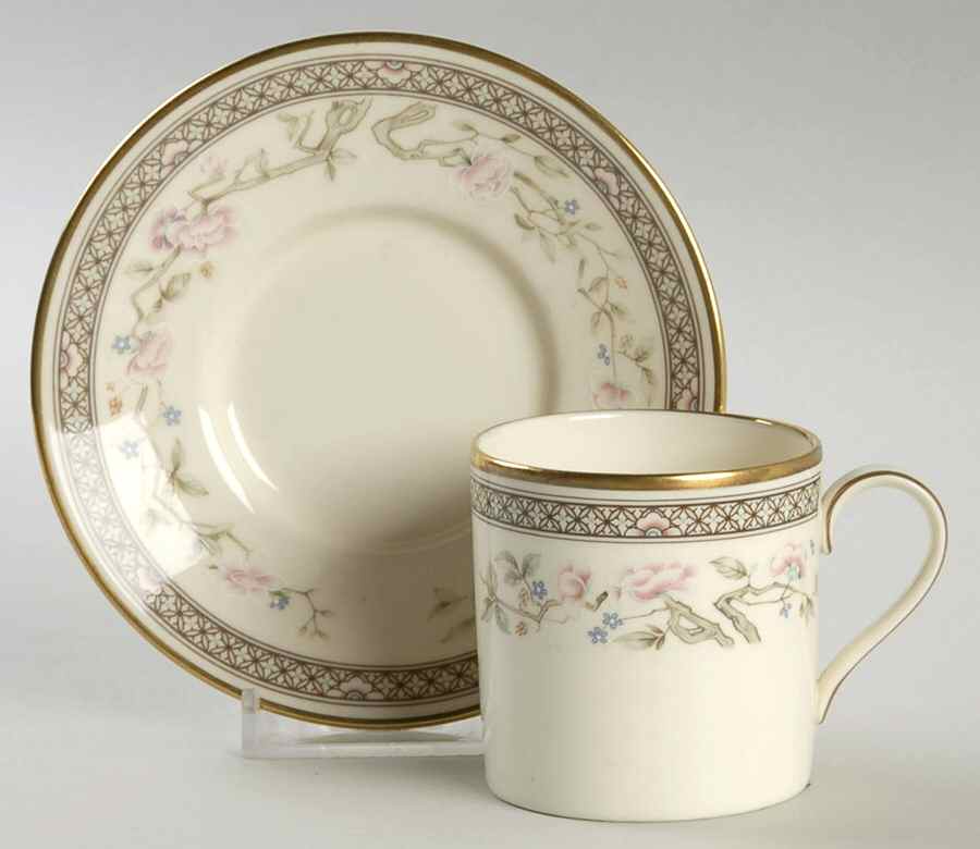 Marquesa Flat Demitasse Cup & Saucer Set by Minton-1