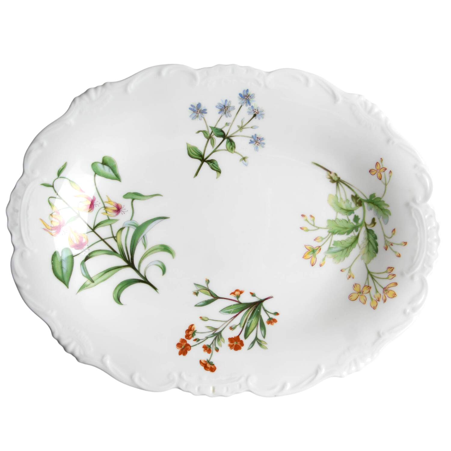 Meadow Scalloped 11" Oval Serving Platter by Minton-1