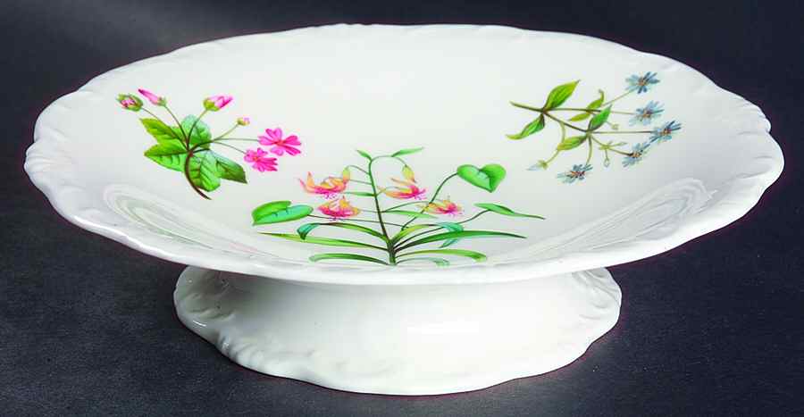 Meadow Scalloped Round Compote (Height X Width) by Minton-1