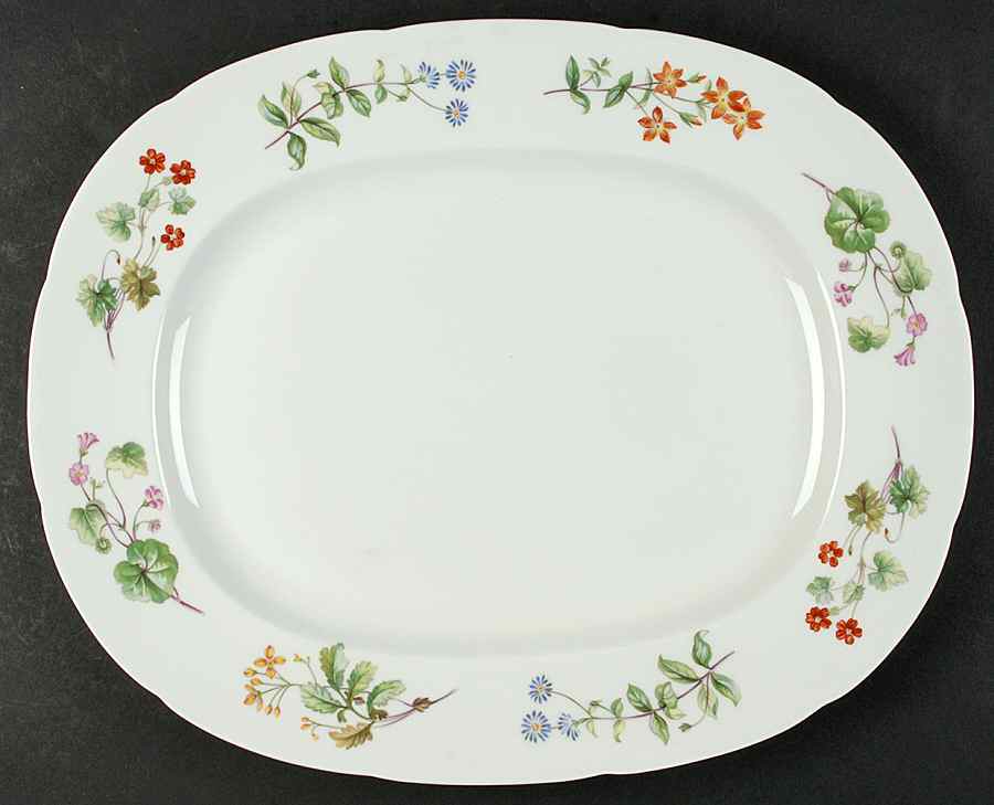 Meadow Scalloped 16" Oval Serving Platter by Minton-1