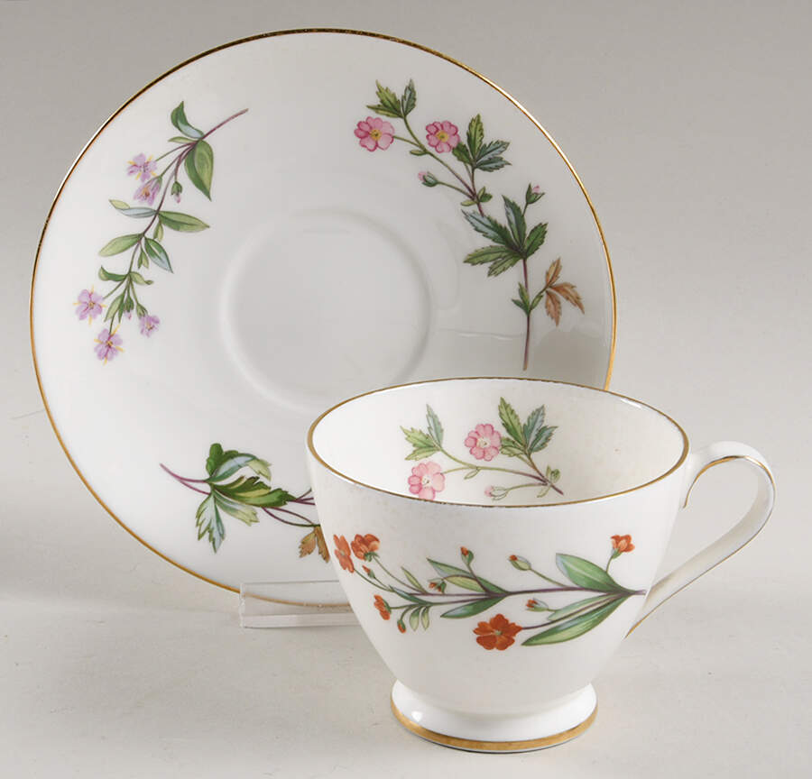 Meadow Smooth Footed Cup & Saucer Set by Minton-1