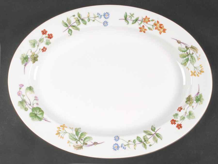 Meadow Smooth 16" Oval Serving Platter by Minton-1