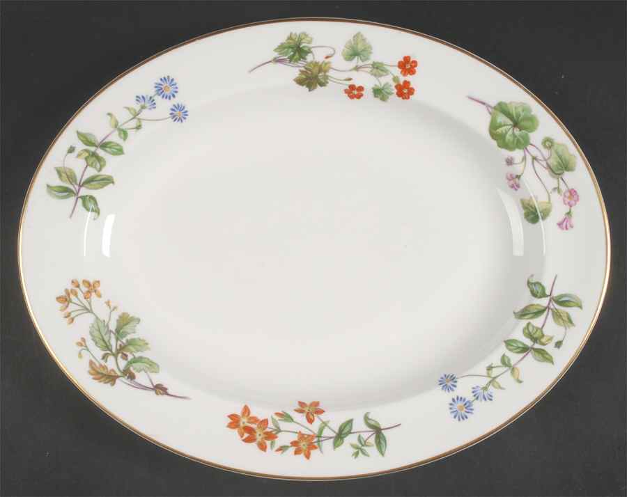 Meadow Smooth 13" Oval Serving Platter by Minton-1