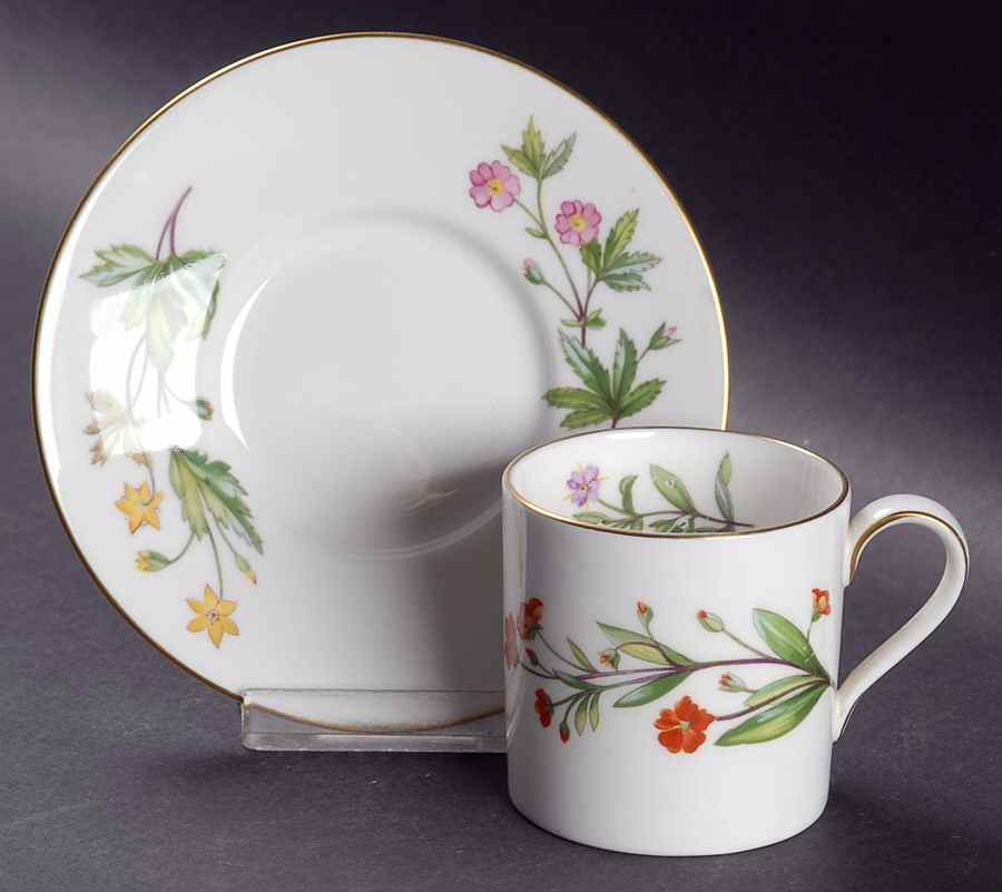 Meadow Smooth Flat Demitasse Cup & Saucer Set by Minton-1