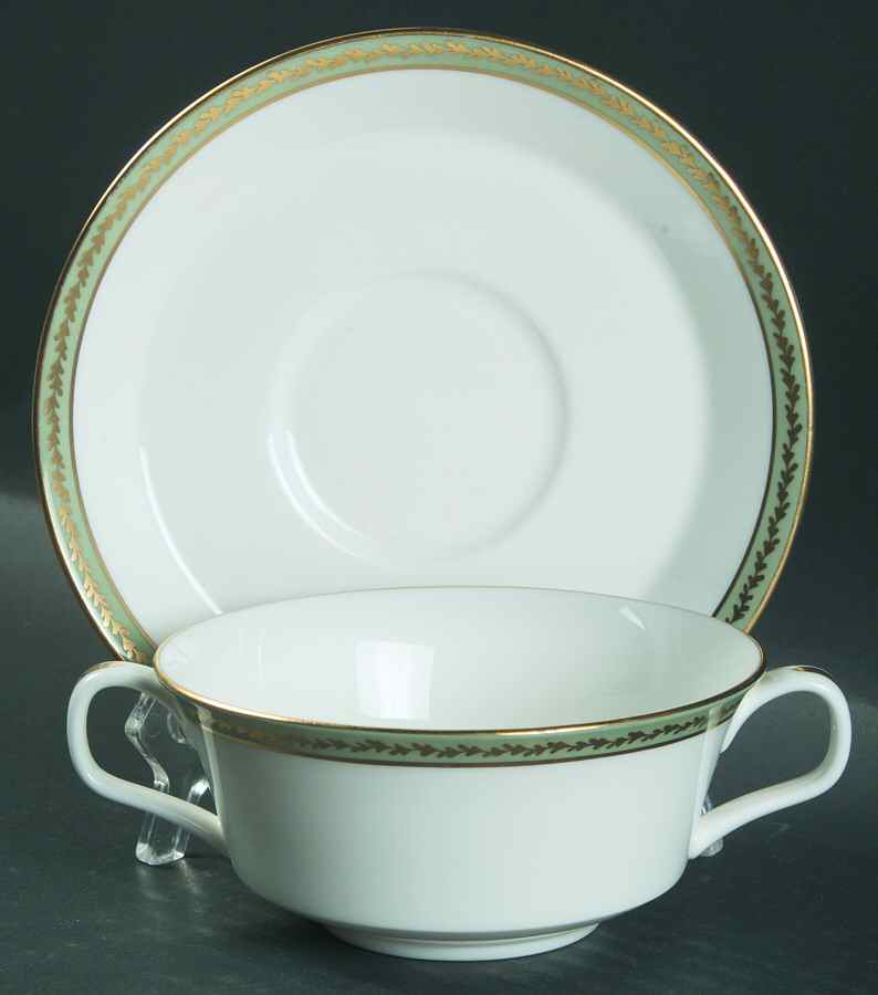 Milford Flat Cream Soup Bowl & Saucer Set by Minton-1