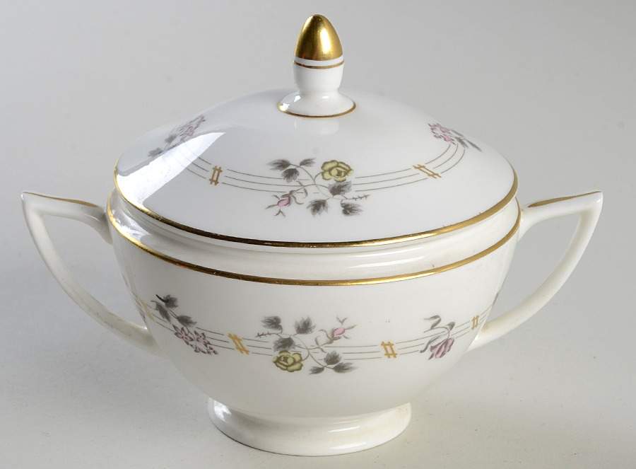 Minstrel Sugar Bowl & Lid by Minton-1
