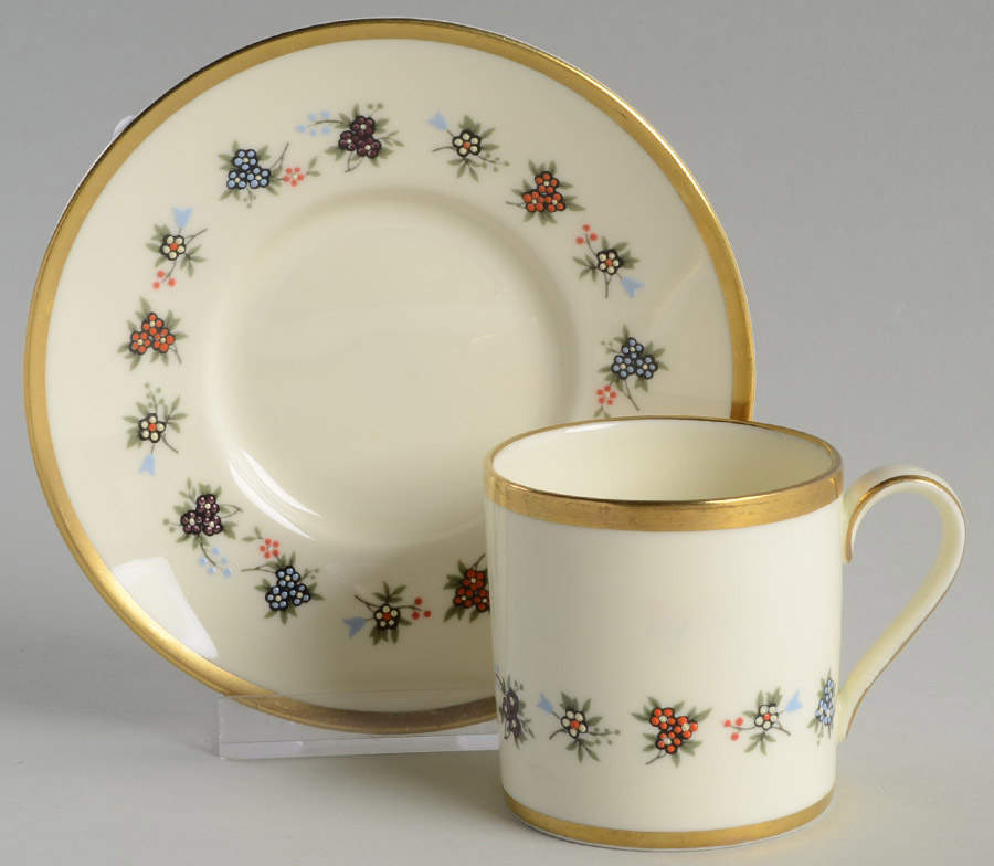 Mirabeau Flat Demitasse Cup & Saucer Set by Minton-1