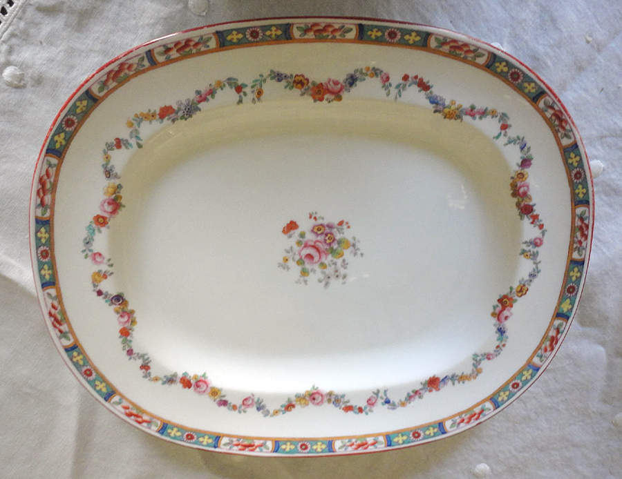 Minton Rose (Older, Smooth) 12" Rectangular Serving Platter by Minton-1