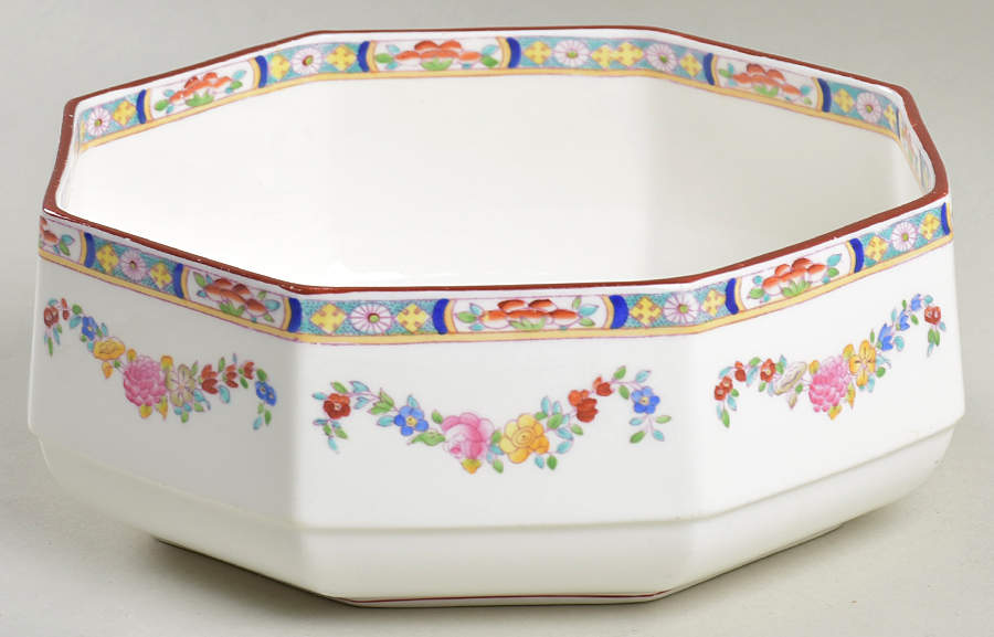 Minton Rose (Older, Smooth) 6" Octagonal Vegetable Bowl by Minton-1
