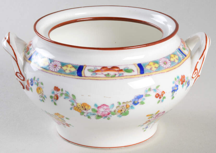Minton Rose (Older, Smooth) Sugar Bowl No Lid by Minton-1