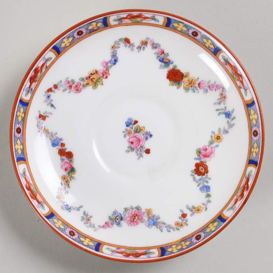 Minton Rose (Older, Smooth) Saucer for Footed Cup by Minton-1
