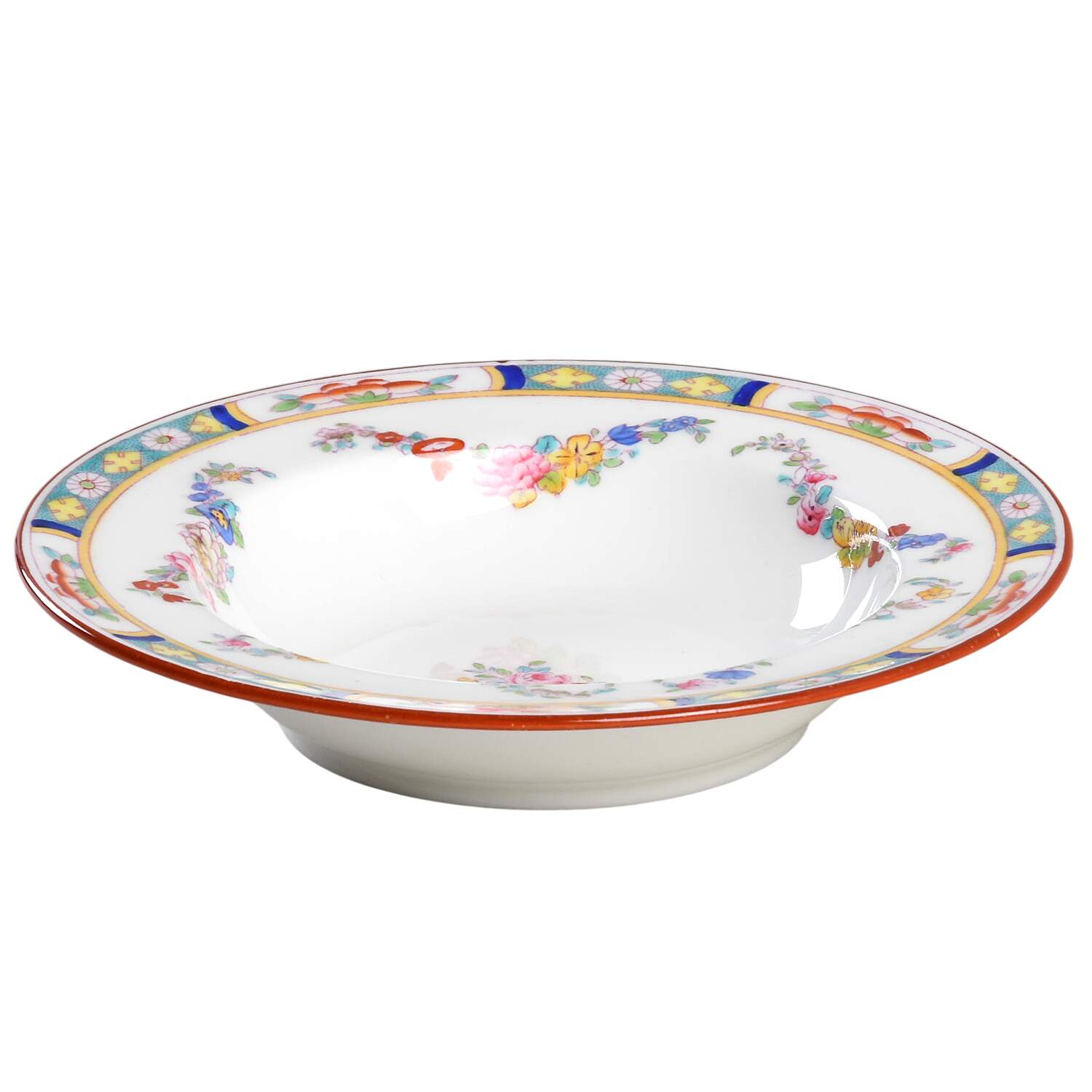 Minton Rose (Older, Smooth) Rim Fruit/Dessert (Sauce) Bowl by Minton-1
