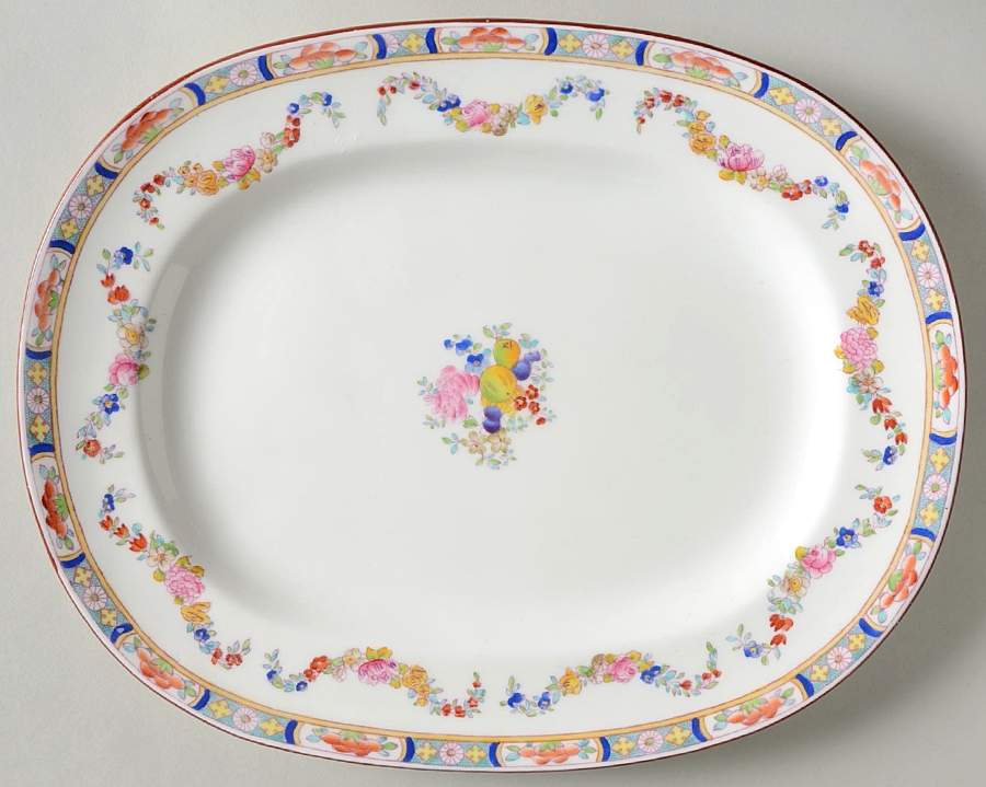 Minton Rose (Older, Smooth) 10" Rectangular Serving Platter by Minton-1