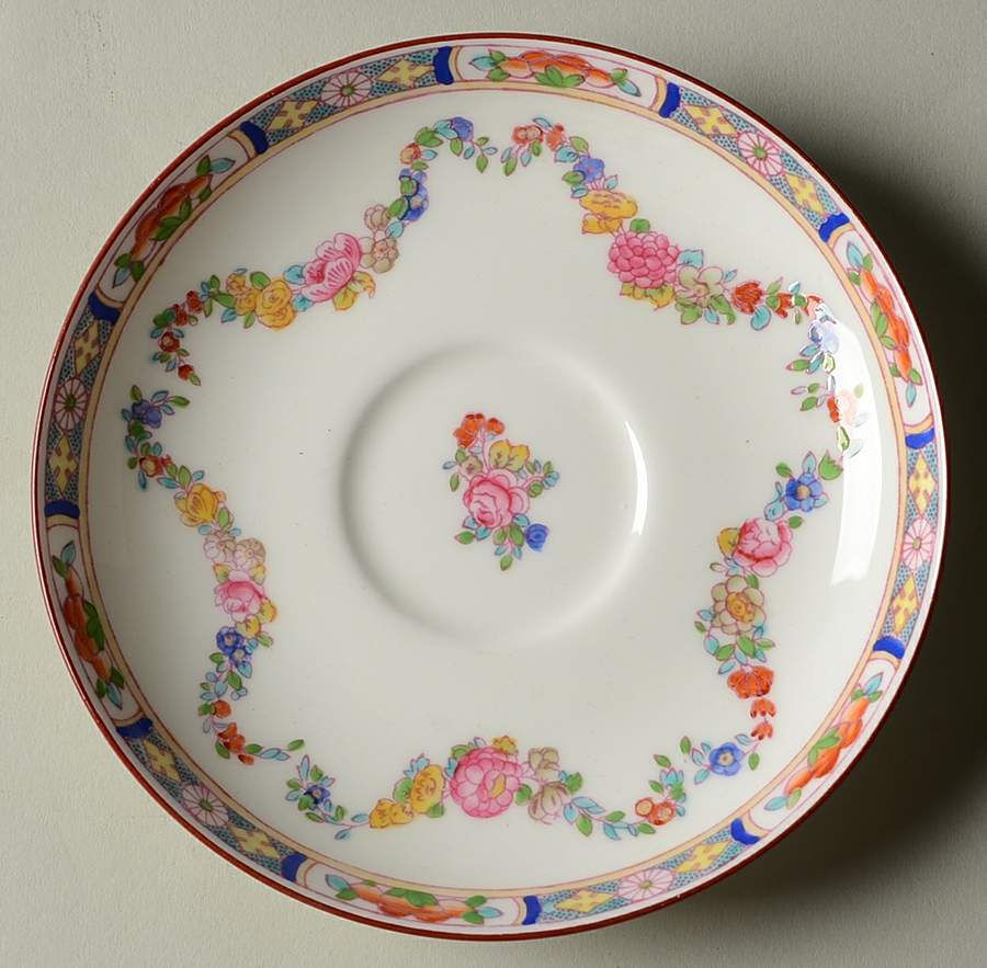 Minton Rose (Older, Smooth) Saucer for Flat Cup by Minton-1