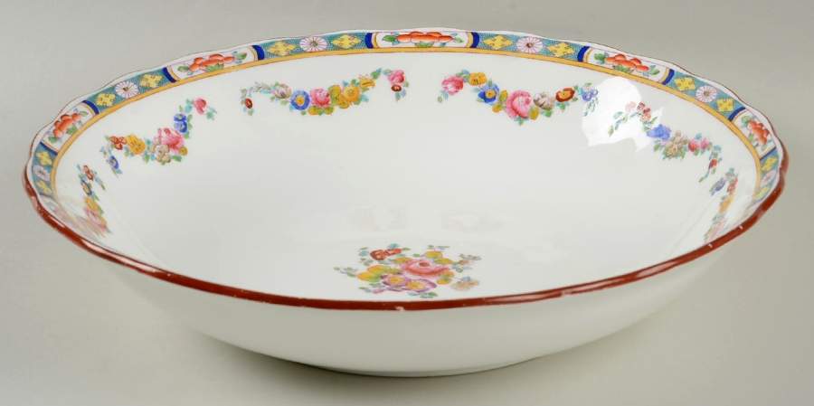 Minton Rose (Older, Smooth) Large Fruit Bowl by Minton-1