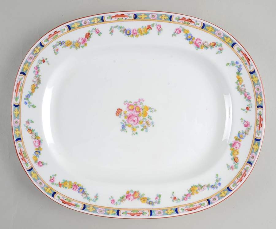 Minton Rose (Older, Smooth) 12" Rectangular Serving Platter by Minton-1
