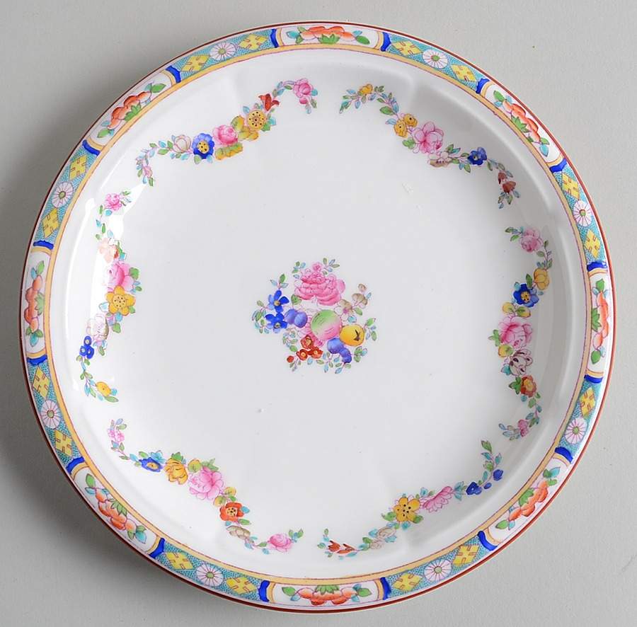 Minton Rose (Older, Smooth) Coupe Salad Plate by Minton-1