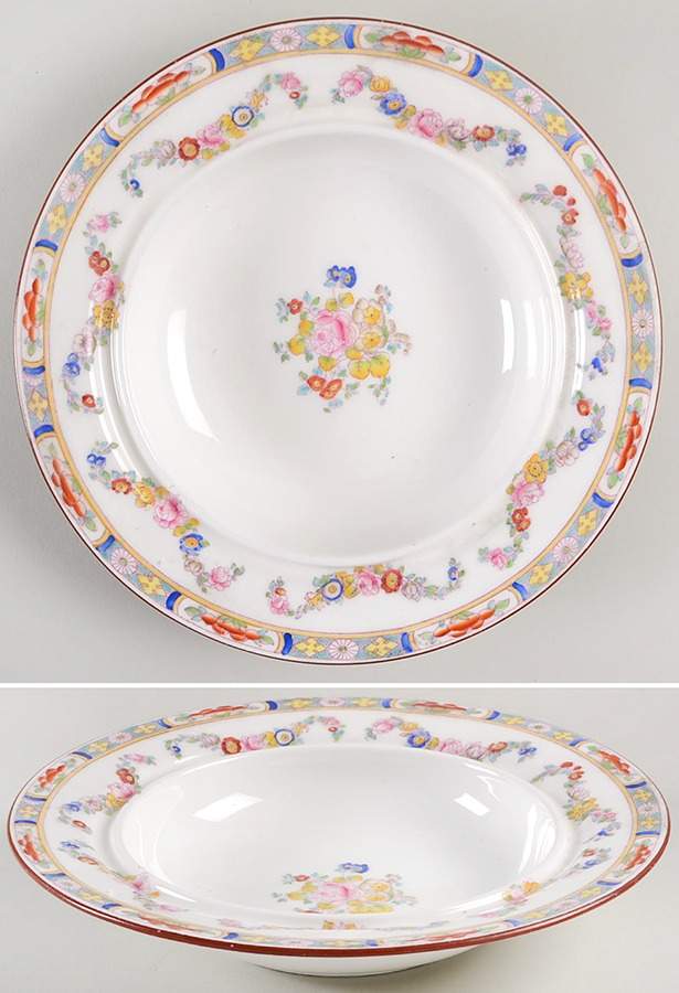 Minton Rose (Older, Smooth) Muffin Dish No Lid by Minton-1