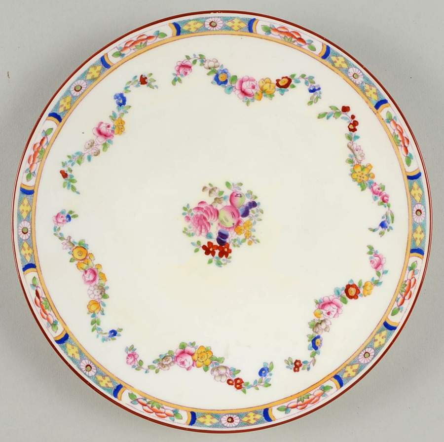 Minton Rose (Older, Smooth) Coupe Salad Plate by Minton-1