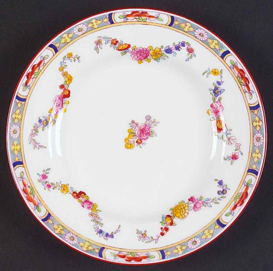 Minton Rose (Older, Smooth) Bread & Butter Plate by Minton-1