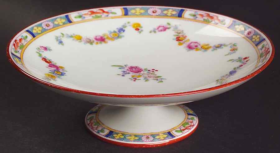 Minton Rose (Older, Smooth) Round Compote (Height X Width) by Minton-1