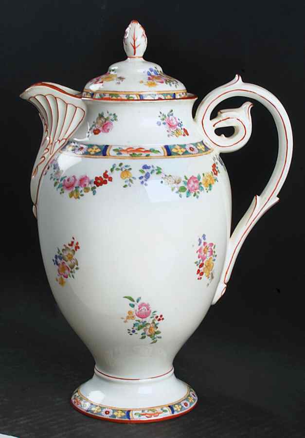 Minton Rose (Older, Smooth) Chocolate Pot & Lid by Minton-1