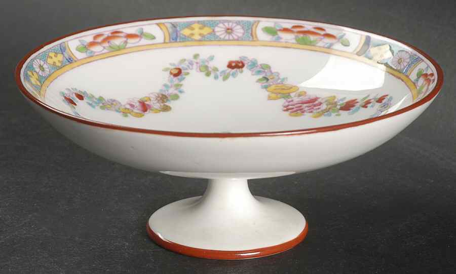 Minton Rose (Older, Smooth) Round Compote (Height X Width) by Minton-1