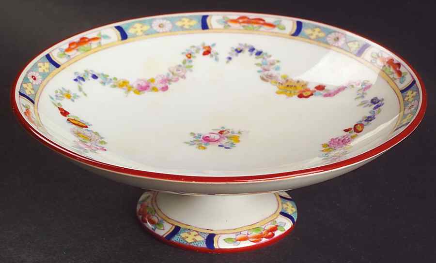 Minton Rose (Older, Smooth) Round Compote (Height X Width) by Minton-1