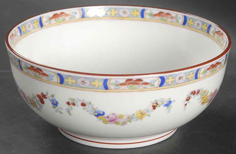 Minton Rose (Older, Smooth) Cranberry Bowl by Minton-1