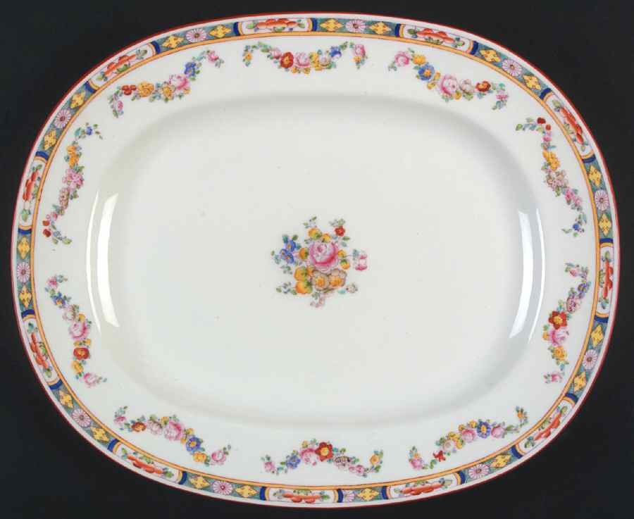 Minton Rose (Older, Smooth) 13" Rectangular Serving Platter by Minton-1
