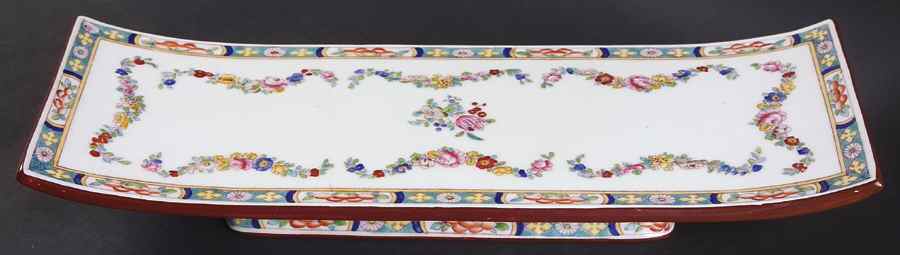 Minton Rose (Older, Smooth) Footed Rectangular Display Stand by Minton-1