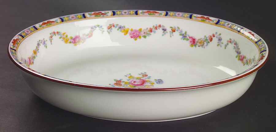 Minton Rose (Older, Smooth) 9" Oval Vegetable Bowl by Minton-1