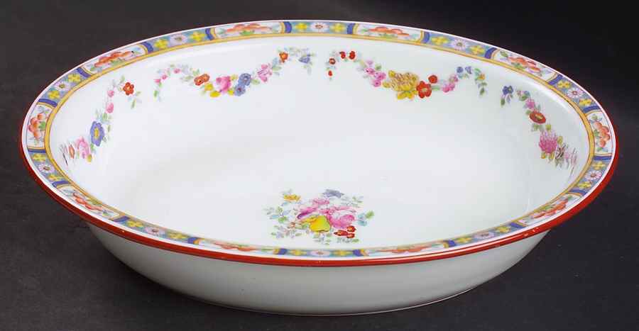 Minton Rose (Older, Smooth) 8" Oval Vegetable Bowl by Minton-1