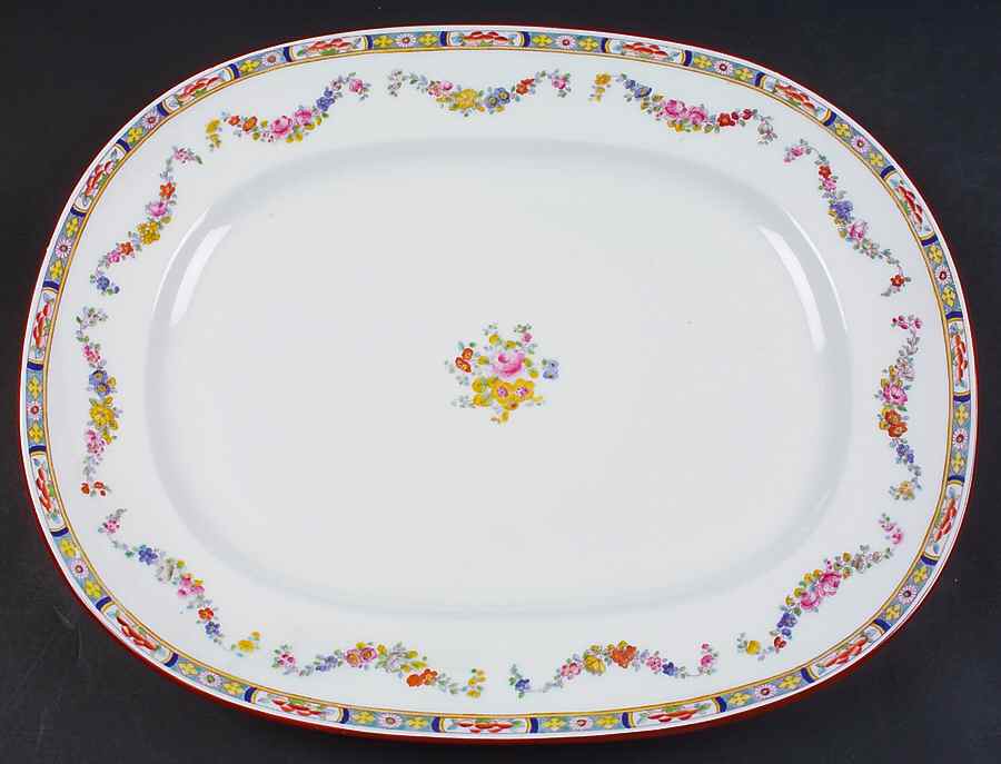 Minton Rose (Older, Smooth) 16" Rectangular Serving Platter by Minton-1